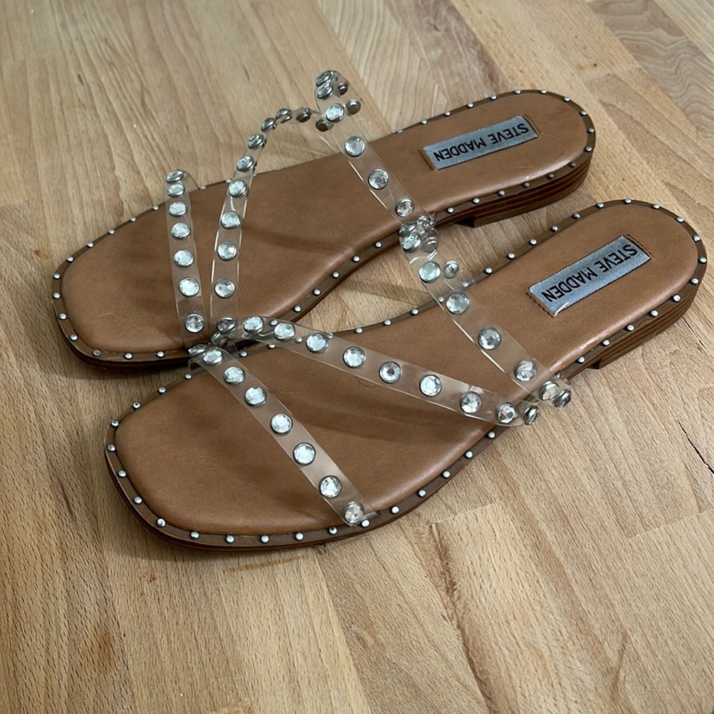 Steve Madden skyler clear flat sandal